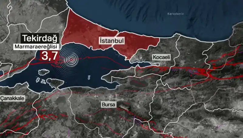 Marmara Denizi'nde Beklenmedik Deprem: 3,7 Büyüklüğünde Sarsıntı!