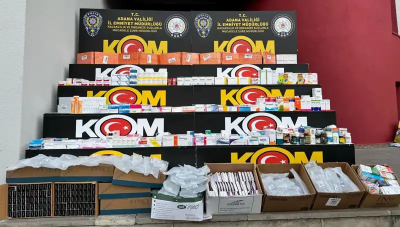 Adana'da Yasa Dışı İlaç Operasyonu: 500 Bin Lira Değerinde İlaç Ele Geçirildi