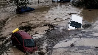 İspanya'da Şiddetli Yağışlar Yıkıcı Sellere Neden Oldu
